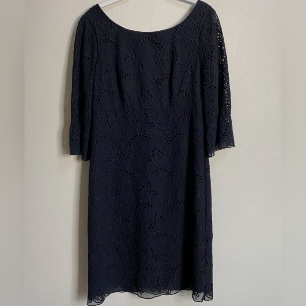 Lilly Pulitzer Black Sheath Dress with Bell Sleeves